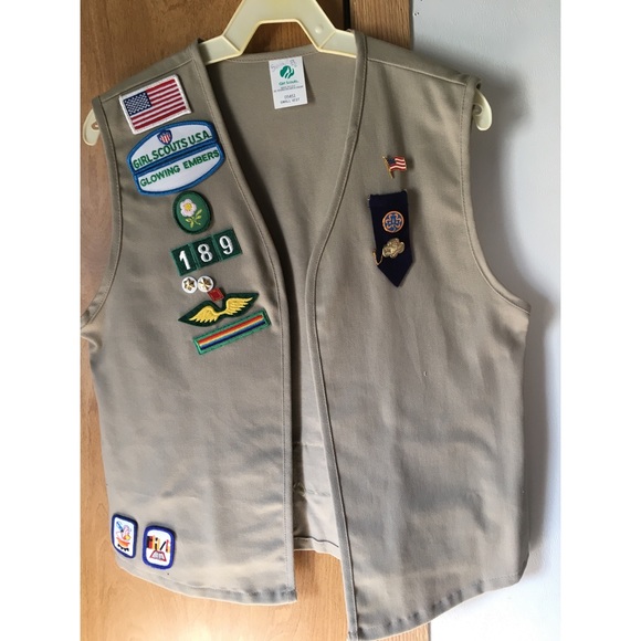 Other - Vintage Cadette Girl Scout vest with patches, pins